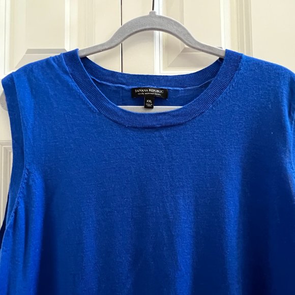Banana Republic Merino Wool Sleeveless Sweater - Blue - Size XXL - Picture 5 of 8